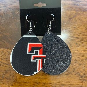 Texas Tech Tear Drop earrings
